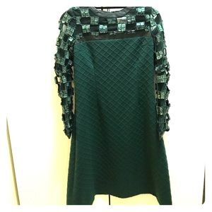 Stunning emerald green dress with studs